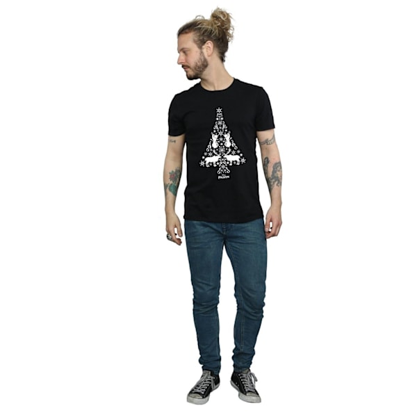Disney herr Frozen julgran T-shirt XL svart Black XL