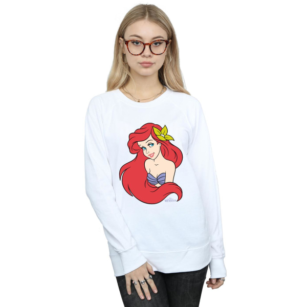 Disney Dam/Kvinnor Den Lilla Sjöjungfrun Närbild Sweatshirt XXL White XXL