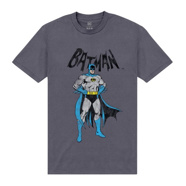 Batman Unisex Vuxen Vintage T-Shirt S Charcoal Charcoal S