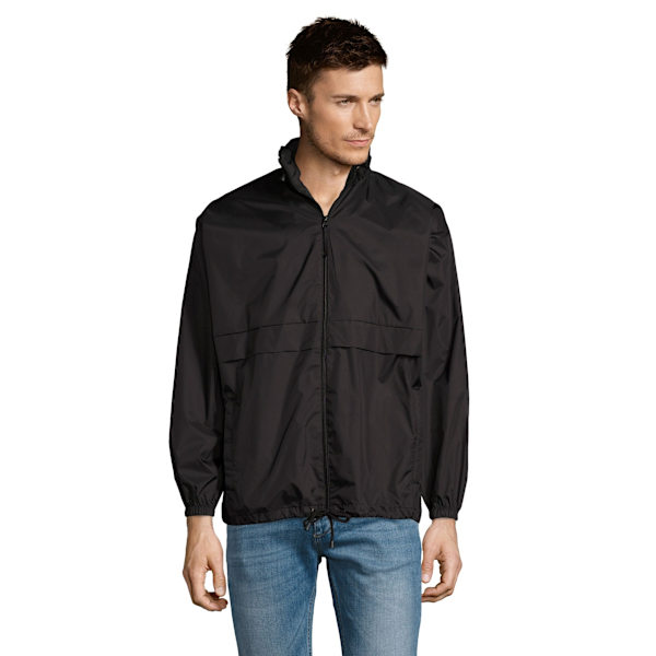 SOLS Unisex Surf Windbreaker Lättviktsjacka M Svart Black M