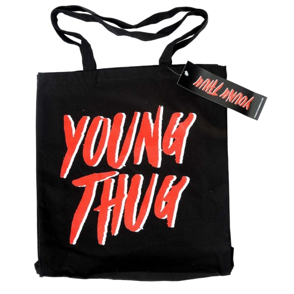 Young Thug Logo Bomull Tote Bag One Size Svart Black One Size