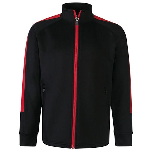 Finden & Hales Barn/Barnstickad Träningsjacka 5-6 År Svart Black/Red 5-6 Years