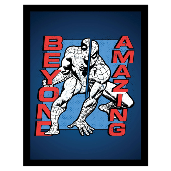 Spider-Man Beyond Amazing 4 inramad affisch 40 cm x 30 cm blå/vit Blue/White/Red 40cm x 30cm