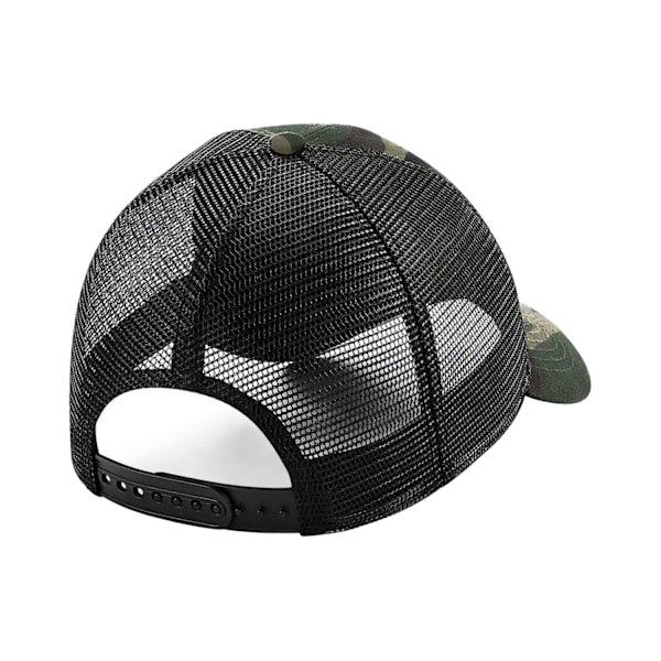 Beechfield Camo Snapback Trucker Cap One Size Jungle Green Jungle Green One Size