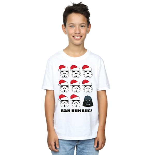 Star Wars Boys Jul Humbug T-Shirt 5-6 År Vit White 5-6 Years