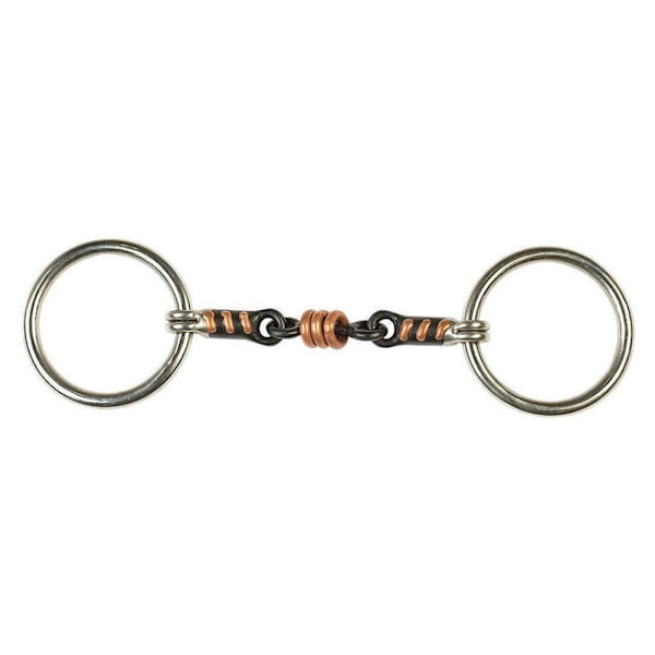 Lorina Sweet Iron Roller Link Löst Ring Snaffle 5.5in Silver Silver 5.5in