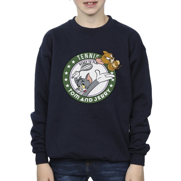 Tom And Jerry Boys Tennis Ready To Play Sweatshirt 3-4 År Marinblå Navy Blue 3-4 Years