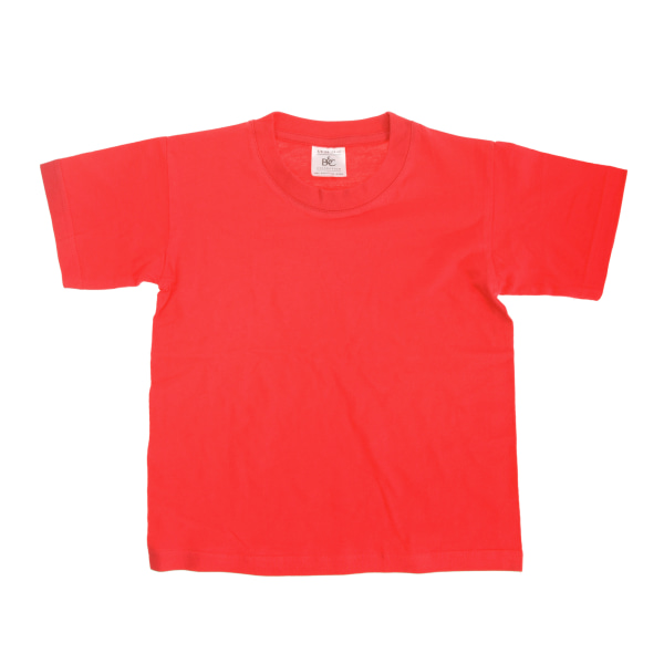 B&C Kids/Childrens Exact 150 kortärmad T-shirt (paket med 2) Red 7-8