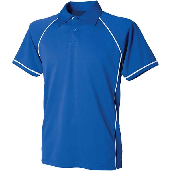 Finden & Hales Barn/Barn Performance Kontrast Piping Polo Royal Blue/White 11-12 Years