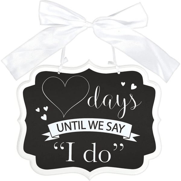 Amscan Countdown To I Do MDF Chalk Board Sign One Size Black/Wh Black/White One Size