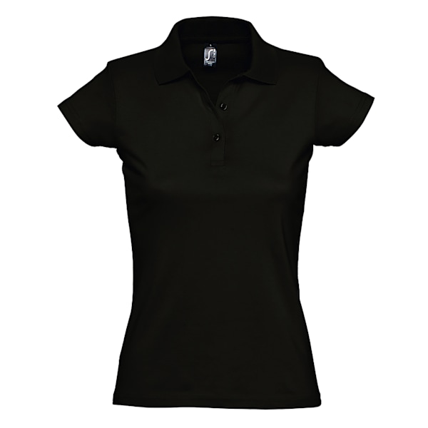 SOLS Dam/Kvinnor Prescott Kortärmad Jersey Polotröja M De Deep Black M