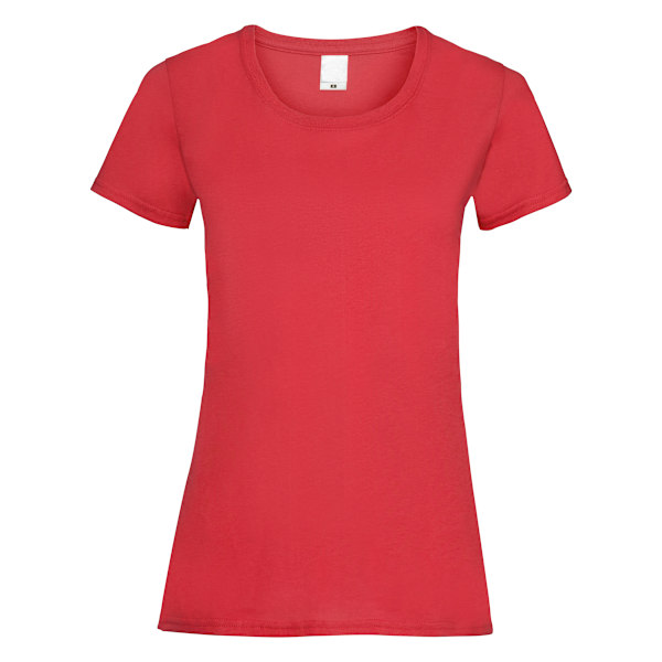 Womens/Ladies Value Fitted Short Sleeve Casual T-Shirt X Small Bright Red X Small