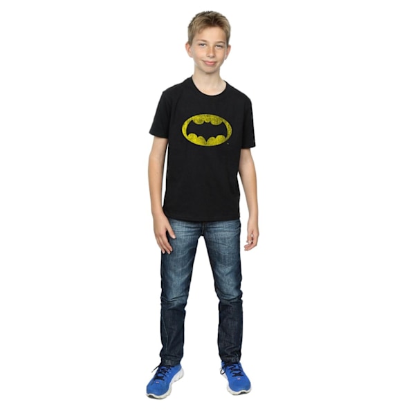 DC Comics Boys Batman TV-serie Distressed Logo T-shirt 5-6 år Black 5-6 Years