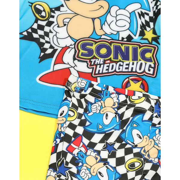Sonic The Hedgehog Pojkar Ring Tvådelad Baddräkt 9-10 År Blå Blue/Black 9-10 Years