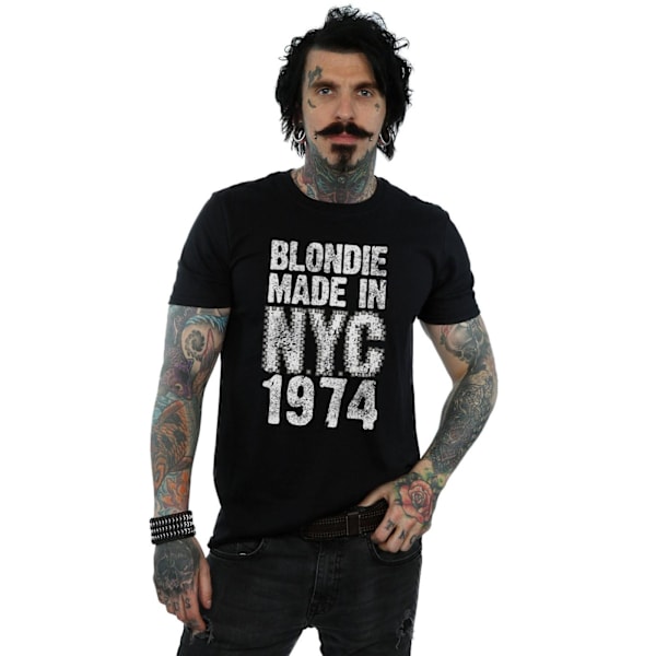 Blondie Mens Punk NYC T-Shirt XL Svart Black XL