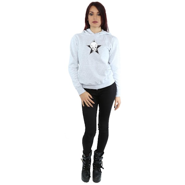 Looney Tunes Dam/Damer Tweety Pie Mono Star Hoodie XXL Värme Heather Grey XXL