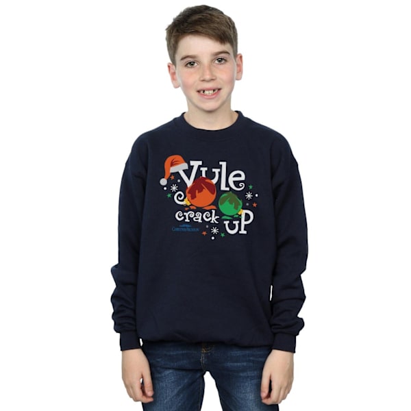 National Lampoon's Christmas Vacation Boys Yule Crack Up Sweatshirt Navy Blue 9-11 Years