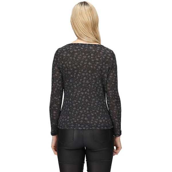 Regatta Dam/Kvinnor Frayda Animal Print Cowl Neck Top 12 UK B Black/Storm Grey 12 UK