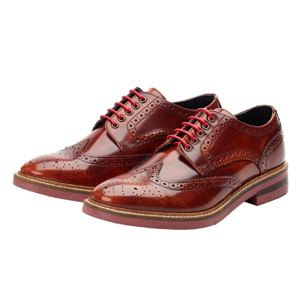 Base London Woburn Hi Shine Brogues 7 UK Tan Tan 7 UK