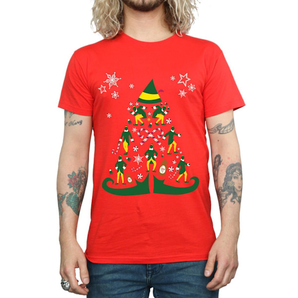 Elf Herr Julgran T-shirt XXL Röd Red XXL