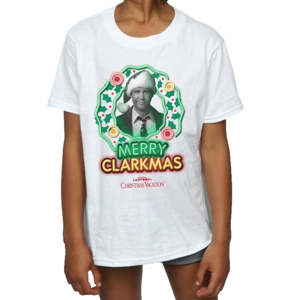 National Lampoon's Christmas Vacation Girls Greyscale Clarkmas White 12-13 Years