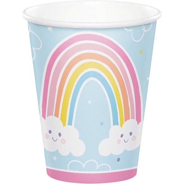 Creative Converting Happy Rainbow Engångsmugg (Förpackning om 8) Blue/Multicoloured One Size