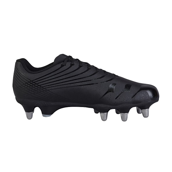 Canterbury Herr Stampede Team 2025 Mjuka Underlag Rugby Stövlar 12 U Black/Silver 12 UK