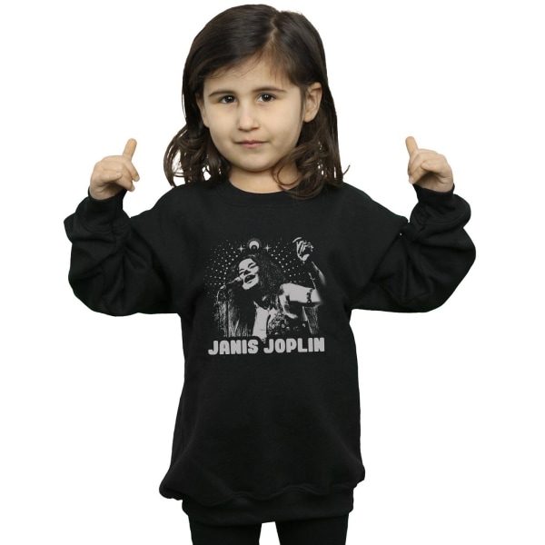 Janis Joplin Girls Spiritual Mono Sweatshirt 5-6 år Svart Black 5-6 Years