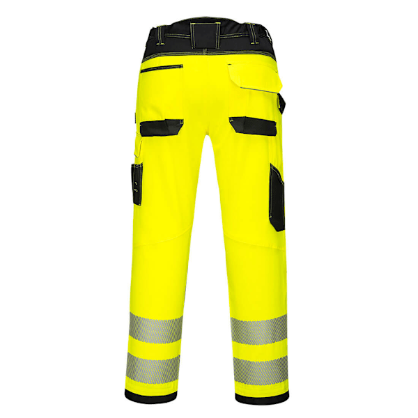 Portwest Dam/Damer PW3 Stretch Hi-Vis Arbetsbyxor 34R Gul Yellow/Black 34R