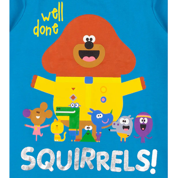Hey Duggee Boys Well Done Squirrels Character Kort Pyjamas Set Blue/Grey 2-3 Years