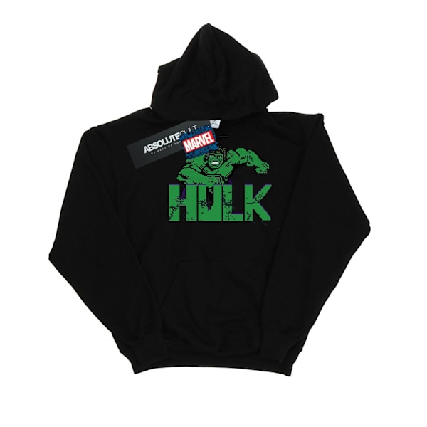 Marvel Pojkar Hulk Pixelated Hoodie 7-8 År Svart Black 7-8 Years
