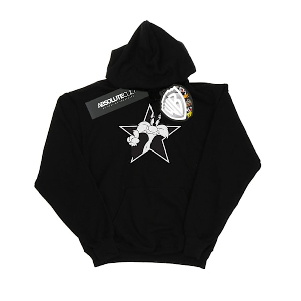 Looney Tunes Dam/Damer Sylvester Mono Star Hoodie XXL Svart Black XXL