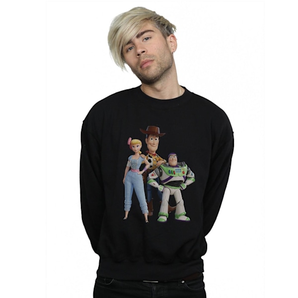 Disney Herr Toy Story 4 Woody Buzz och Bo Peep Sweatshirt XL Svart Black XL
