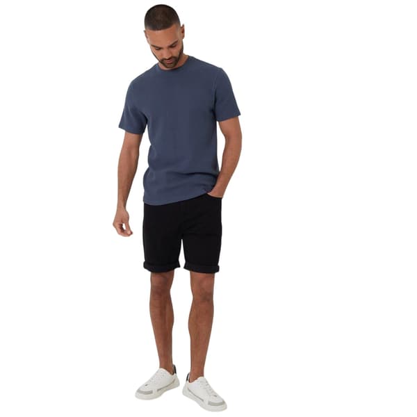 Threadbare Herr Våfflad Regular T-shirt XXL Denimblå Denim Blue XXL