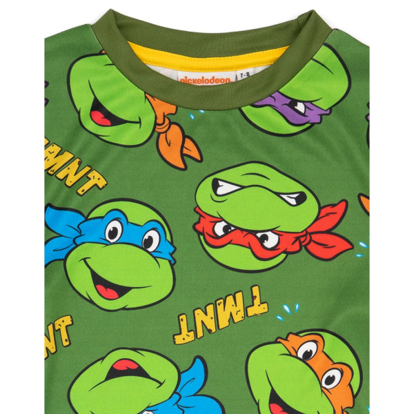 Teenage Mutant Ninja Turtles Barn Pyjamas Set för Barn/Barn 3-4 Green 3-4 Years