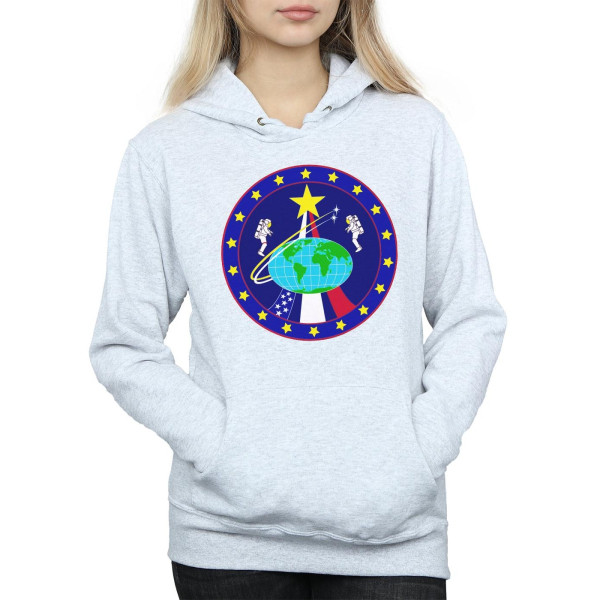 NASA Dam/Damer Classic Globe Astronauts Hoodie XXL Heather Heather Grey XXL