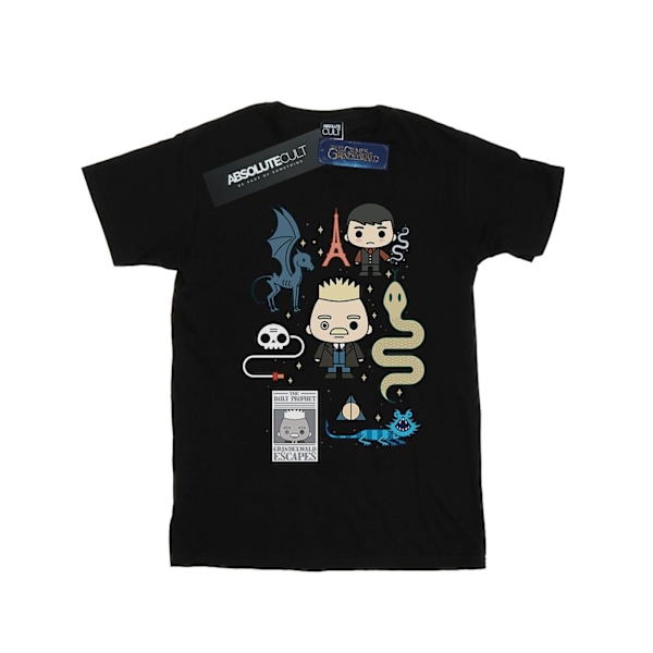 Fantastiska vidunder Mäns Chibi Grindelwald T-shirt M Svart Black M