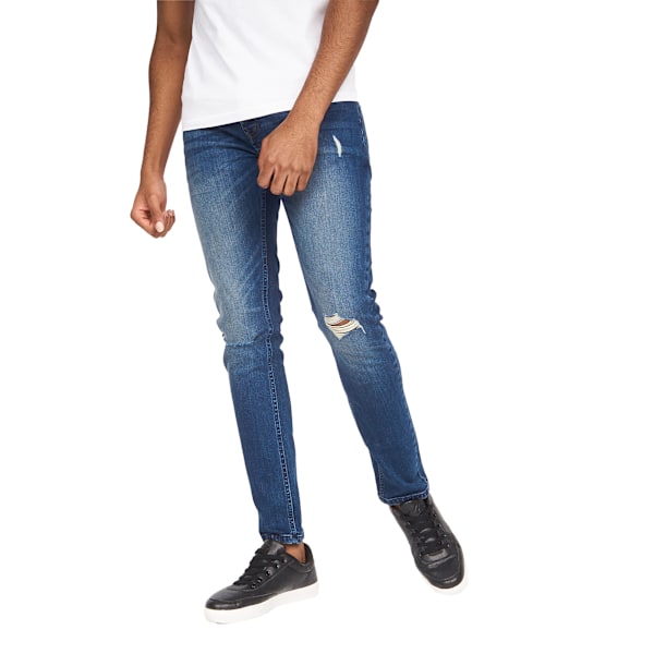 Money Mens Ape Ripped Slim Jeans 30R Vintage Wash Vintage Wash 30R