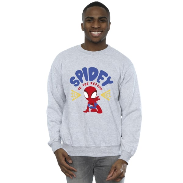 Marvel Mens Spidey And His Amazing Friends Rescue Sweatshirt L Sports Grey L