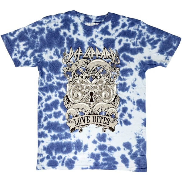 Def Leppard Unisex Adult Love Bites Tie Dye T-Shirt XL Blå Blue XL