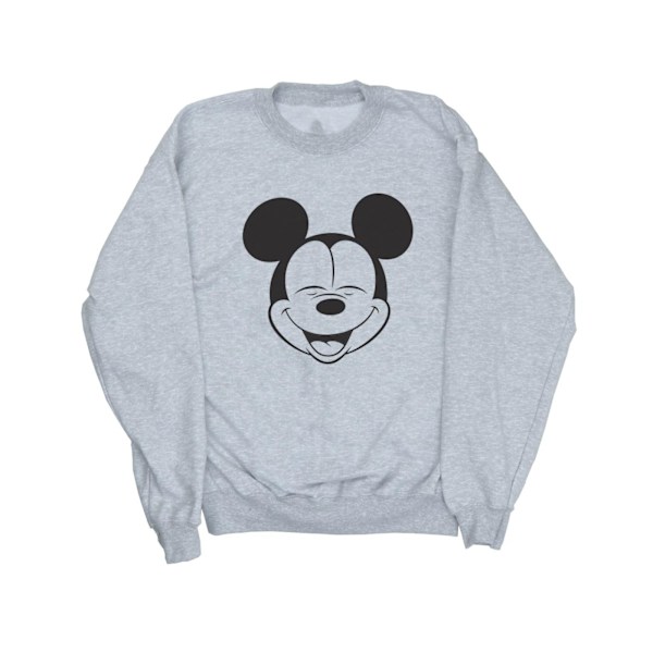 Disney Girls Mickey Mouse Closed Eyes Sweatshirt 12-13 År Sp Sports Grey 12-13 Years