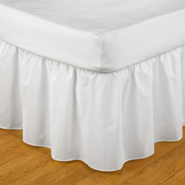 Belledorm Easy Fit Frilled Platform Valance Double White White Double