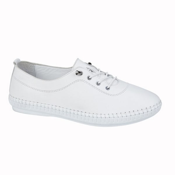 Mod Comfys Dam/Dam Läder Casual Shoes 3 UK White White 3 UK