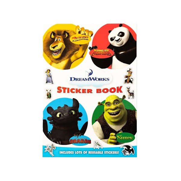 DreamWorks Återanvändbara Karaktär Klistermärkesbok En Storlek Flerfärgad Multicoloured One Size