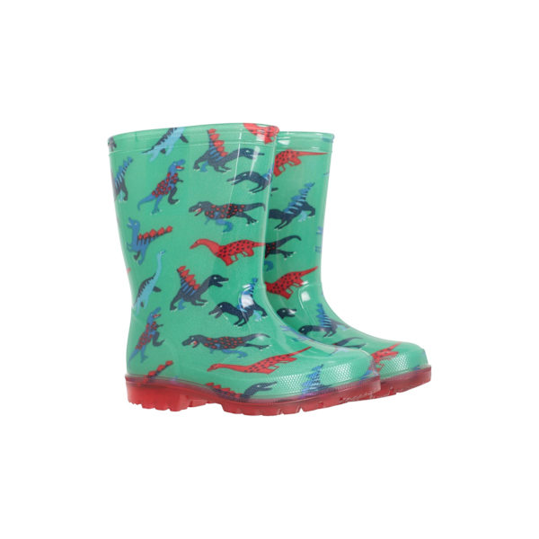 Mountain Warehouse Barnens/Barn Splash Dinosaurie Ljus Upp Brunn Green 12 UK Child