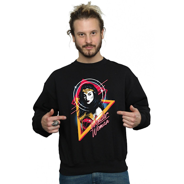 DC Comics Herr Wonder Woman 84 Diana 80-talets Triangel Sweatshirt S Black S