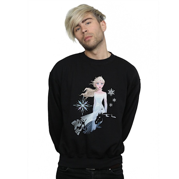 Disney Herr Frozen 2 Elsa Nokk Silhouette Sweatshirt 4XL Svart Black 4XL