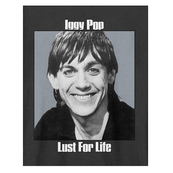 Amplified Unisex Vuxen Lust For Life Iggy Pop T-shirt M Kolgrå Charcoal M