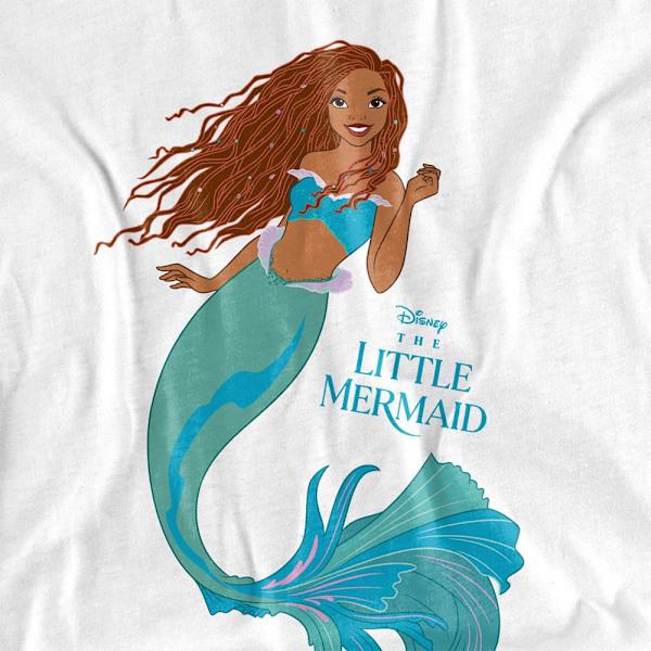 Den lilla sjöjungfrun Unisex Vuxen Klassisk Ariel T-shirt XL Vit White XL