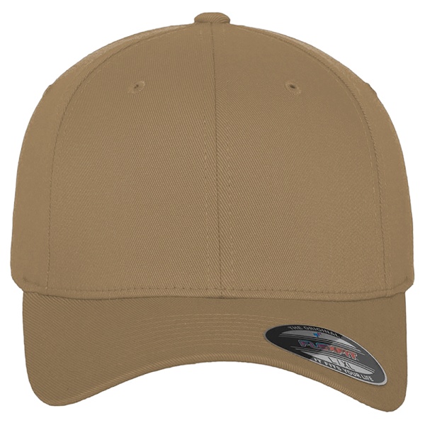 Yupoong Flexfit Fitted Baseball Cap LXL Khaki för män Khaki LXL
